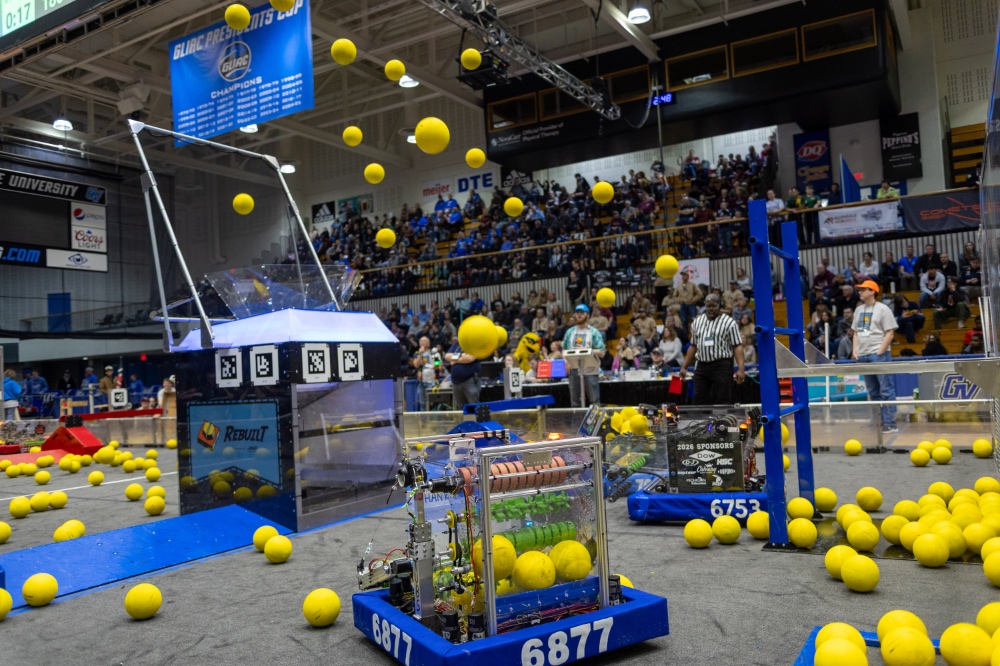 GVSU Hosts FIRST Robotics Competition (FRC) West Michigan District Event